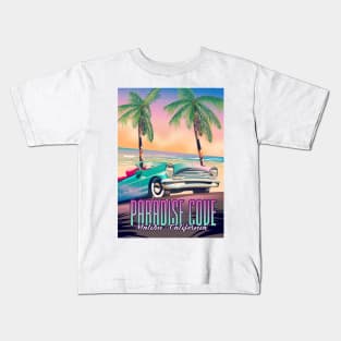 Paradise Cove,Malibu,California vintage travel poster. Kids T-Shirt